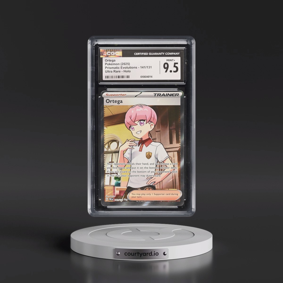 2025 Prismatic Evolutions - PRE EN #141/131 Ortega - Ultra Rare Holo (CGC 9.5 MINT+)