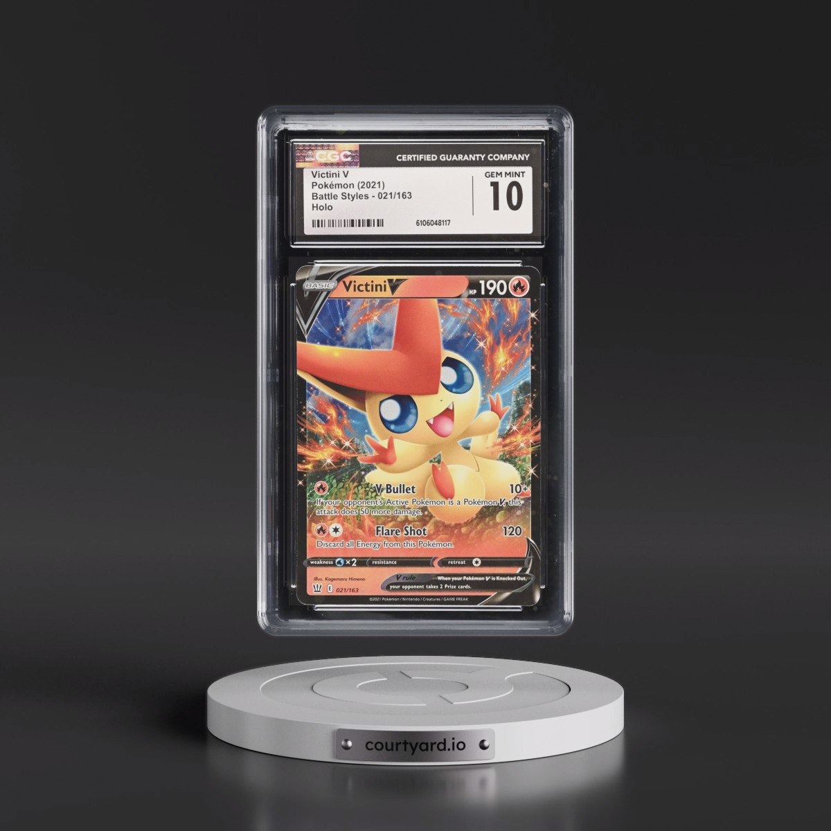 2021 Pokémon Sword & Shield Battle Styles #021 Victini V - Holo (CGC 10 GEM MINT)