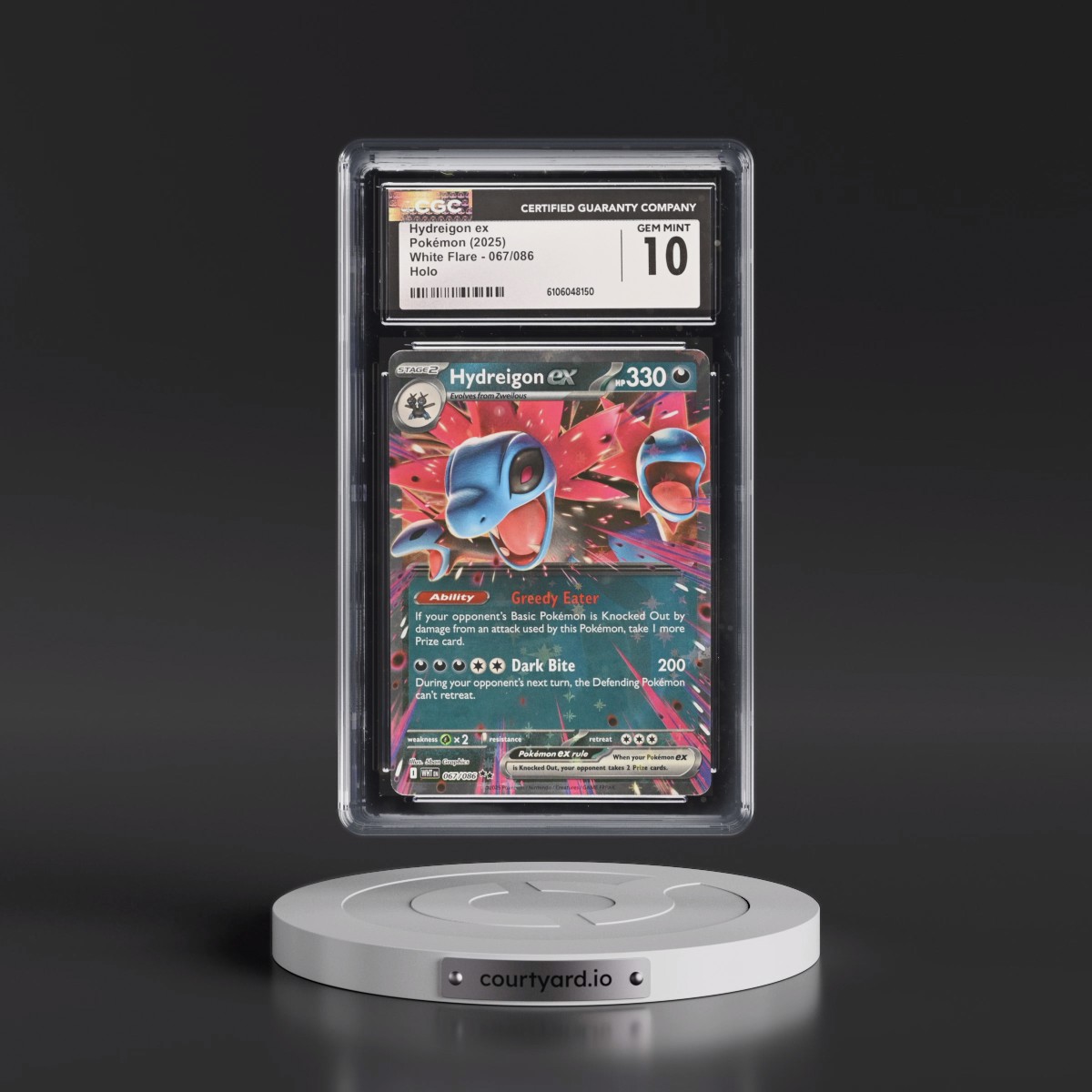 2025 White Flare - WHT EN #067/086 Hydreigon ex - Holo (CGC 10 GEM MINT)
