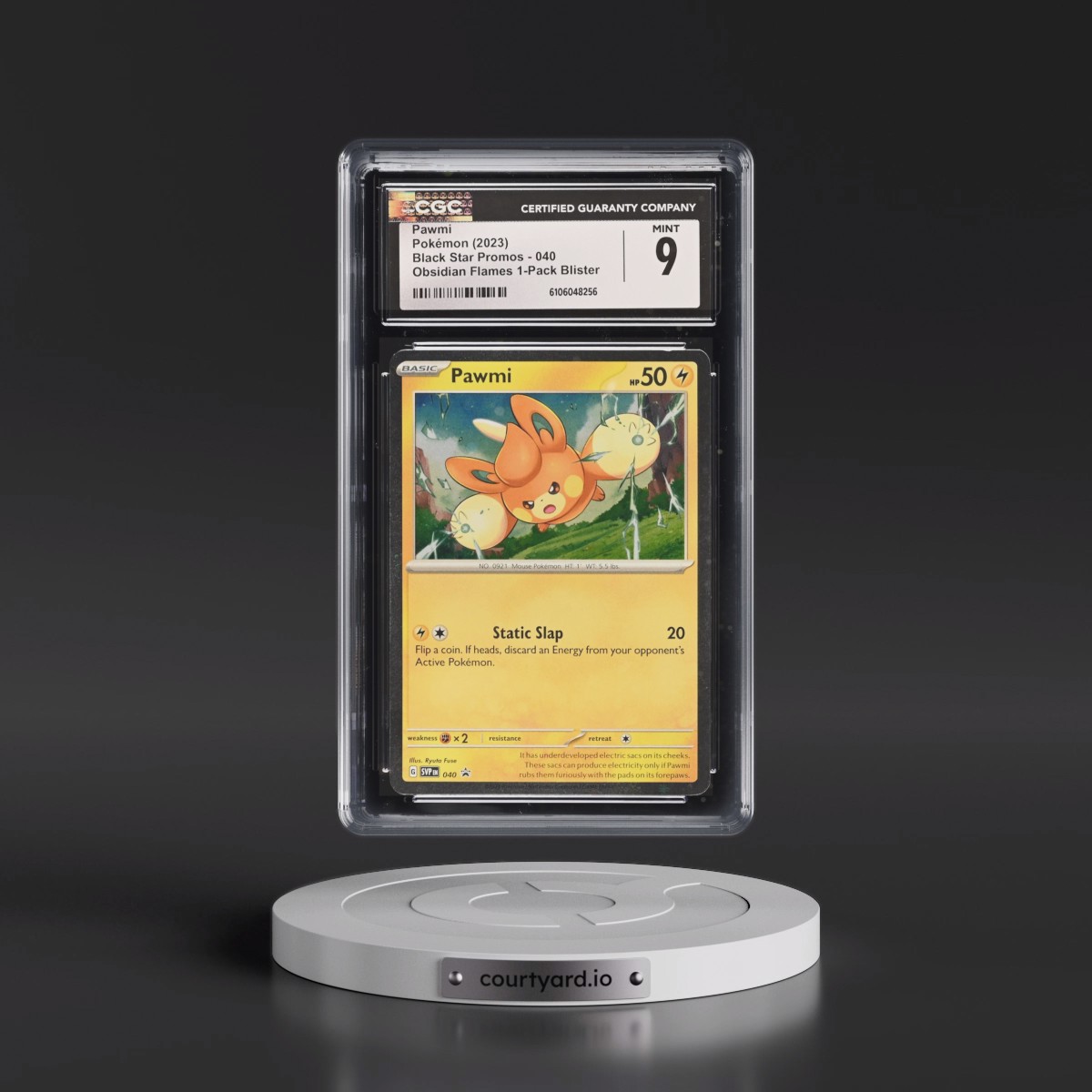 2023 Black Star Promos - Scarlet & Violet SVPEN #040 Pawmi - Obsidian Flames 1-Pack Blister (Cosmos Holo) (CGC 9 MINT)