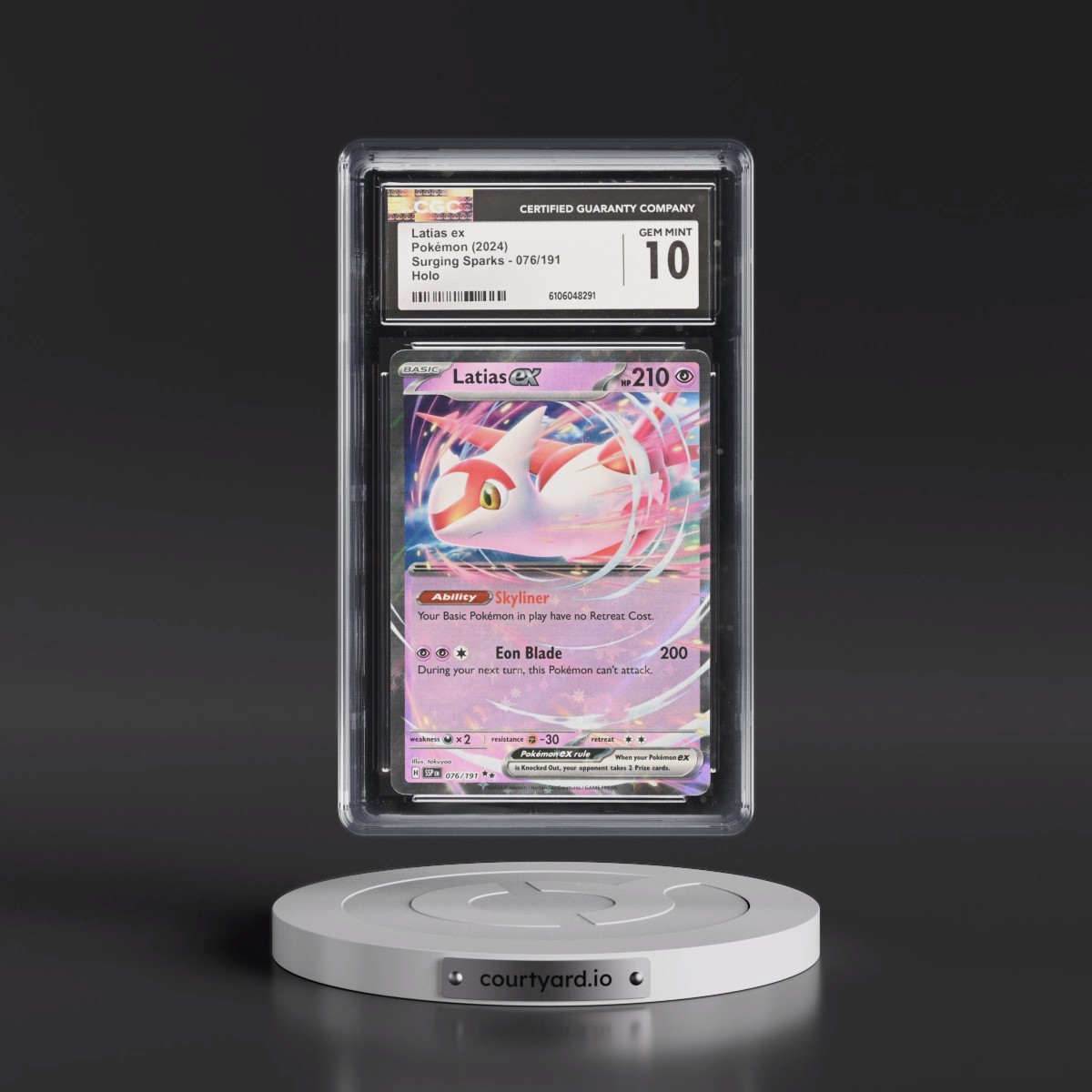 2024 Surging Sparks - SSP EN #076/191 Latias ex - Holo (CGC 10 GEM MINT)