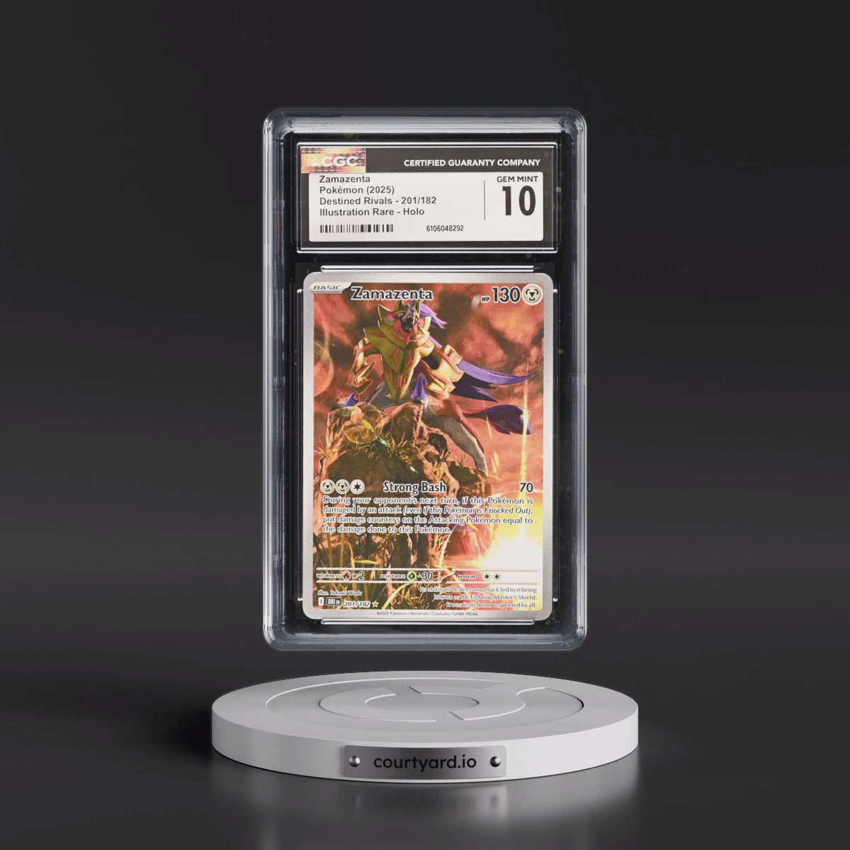 2025 Pokémon Dri EN-Destined Rivals #201 Zamazenta - Illustration Rare (CGC 10 GEM MINT)