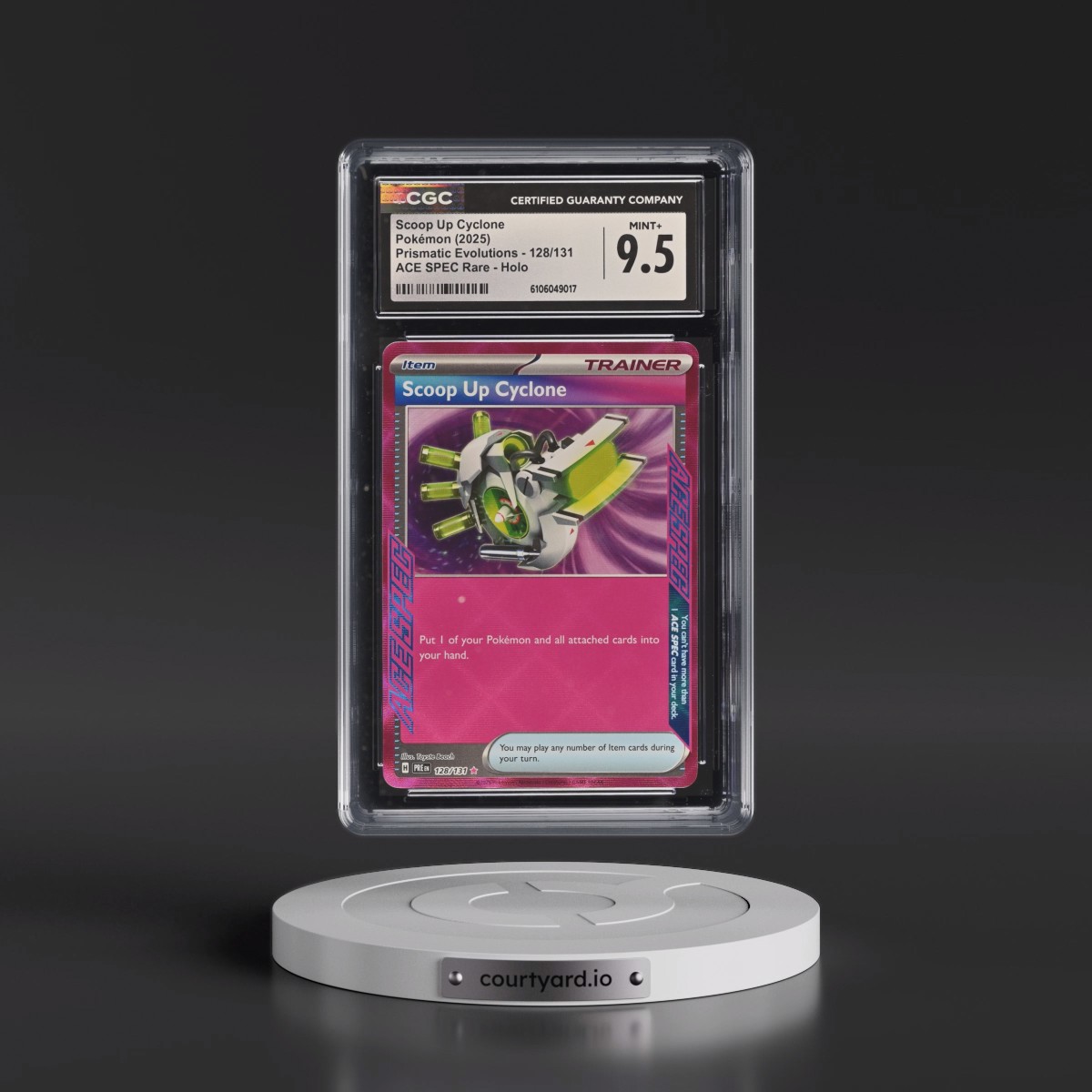 2024 Prismatic Evolutions - PRE EN #128/131 Scoop Up Cyclone - ACE SPEC Rare Holo (CGC 9.5 MINT+)