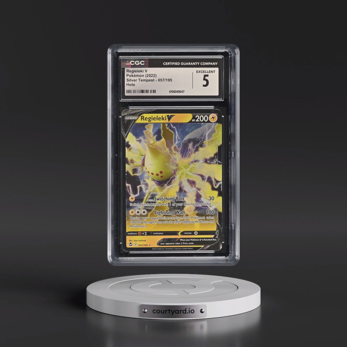 2022 Silver Tempest #057/195 Regieleki V - Holo (CGC 5 EX)