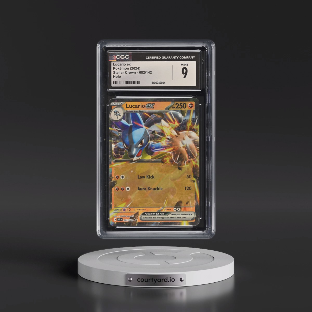 2024 Pokémon Scr EN-Stellar Crown Lucario EX - Holo #082 CGC 9