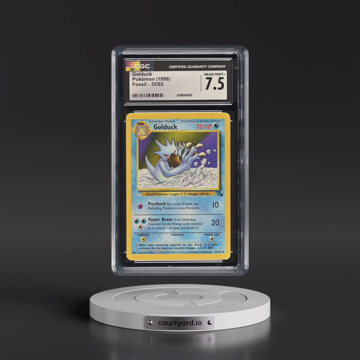 1999 Fossil #35/62 Golduck (CGC 7.5 NM+)