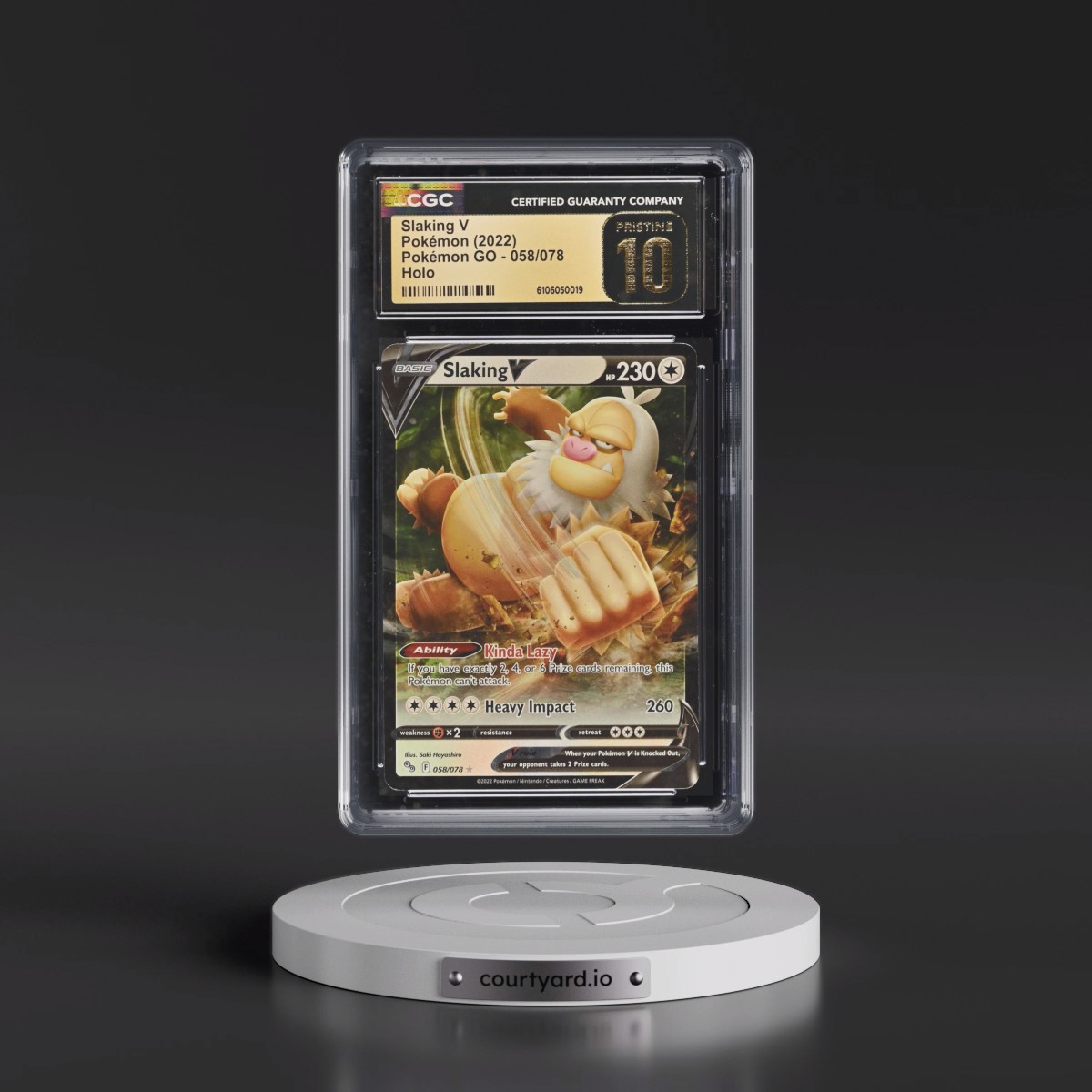 2022 Pokémon GO #058/078 Slaking V - Holo (CGC 10 PRISTINE)