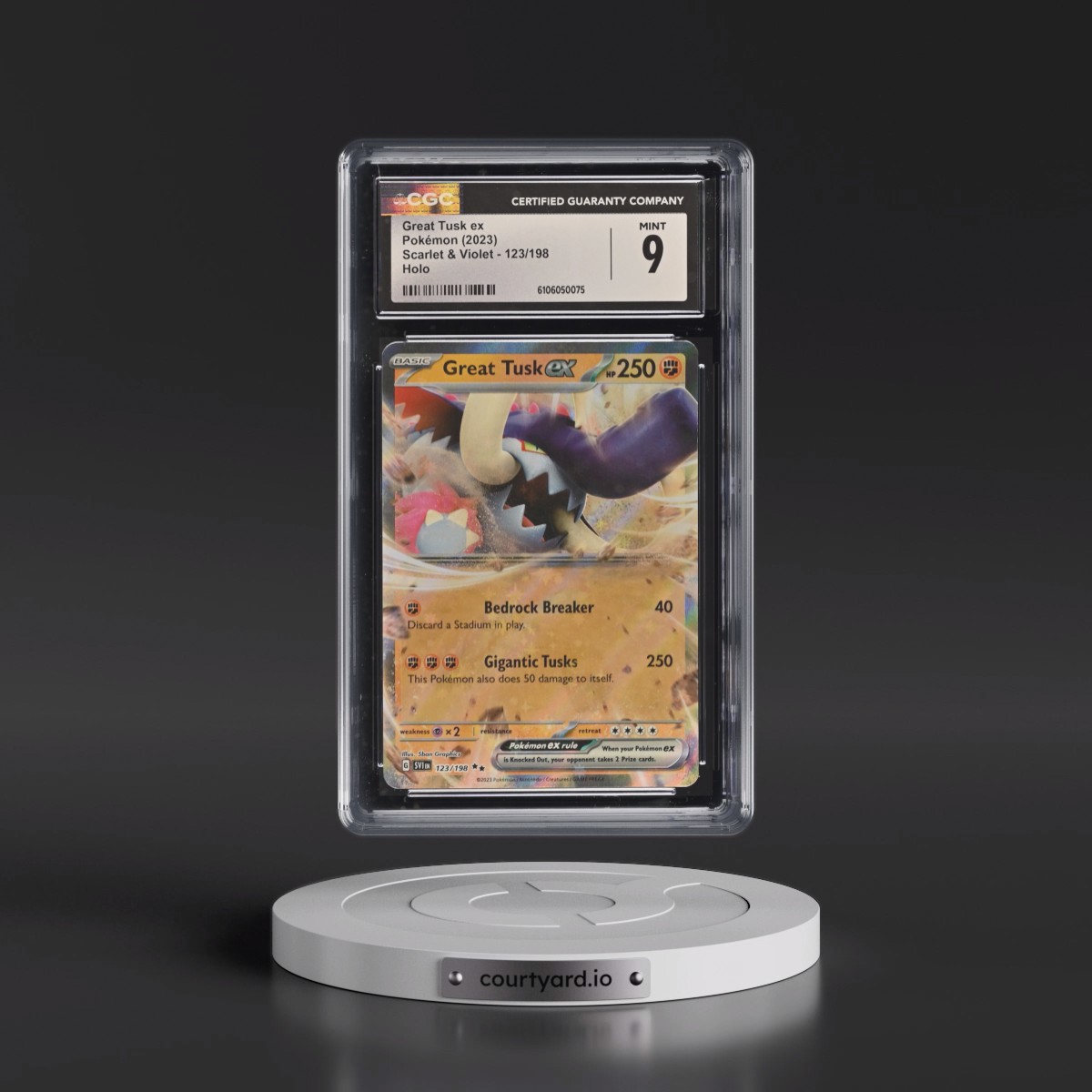 2023 Pokémon Svi EN-Scarlet & Violet #123 Great Tusk EX - Holo (CGC 9 MINT)