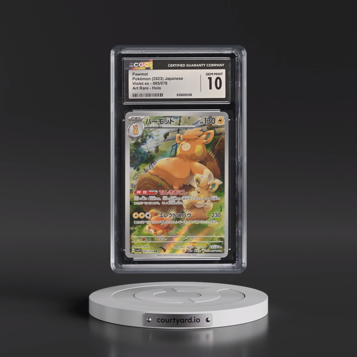 2023 Pokémon Sv1v-Violet EX #085 Pawmot - Art Rare (CGC 10 GEM MINT)