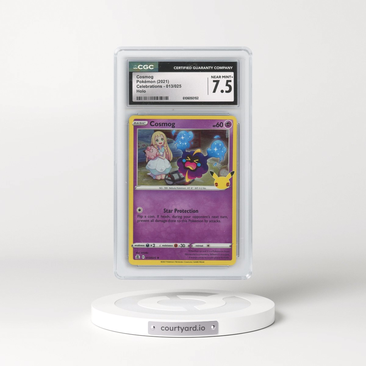 2021 Celebrations #013/025 Cosmog - Holo (CGC 7.5 NM+)