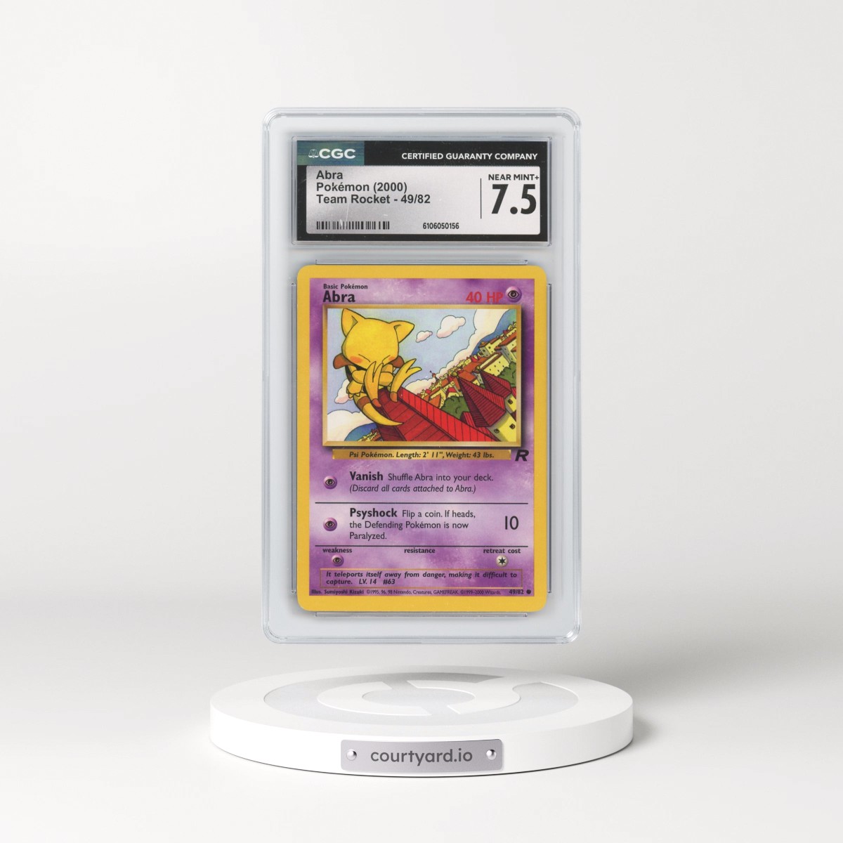 1999 Team Rocket #49/82 Abra (CGC 7.5 NM+)