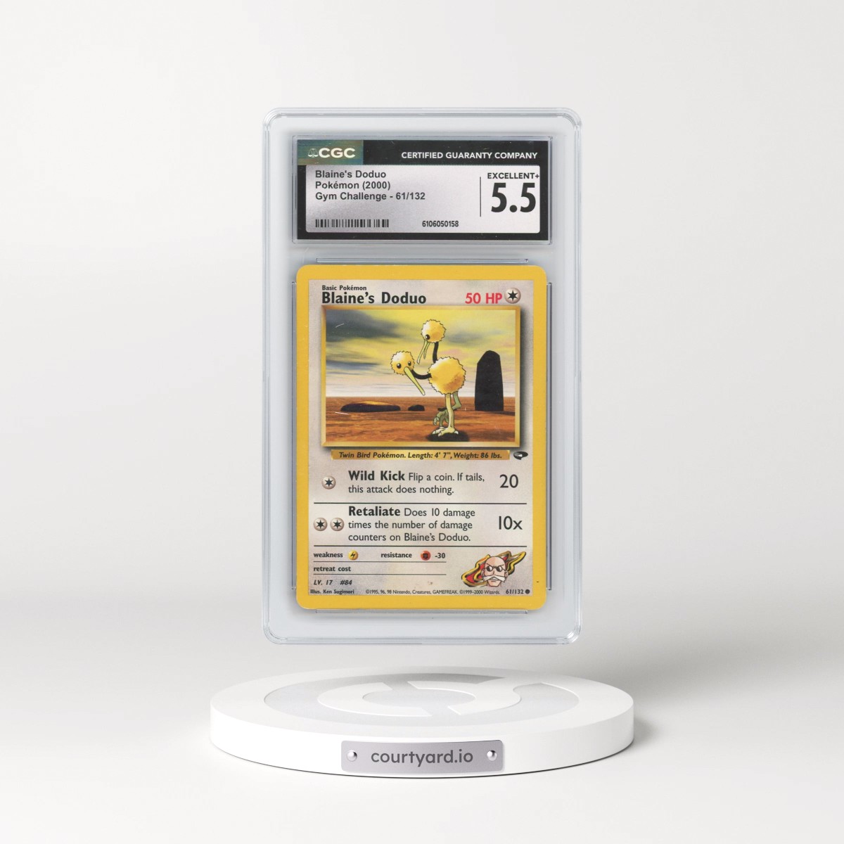 2000 Gym Challenge #61/132 Blaine's Doduo (CGC 5.5 EX+)