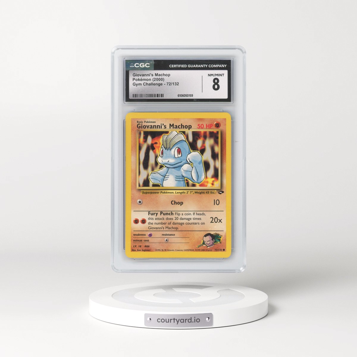 2000 Gym Challenge #72/132 Giovanni's Machop (CGC 8 NM-MT)