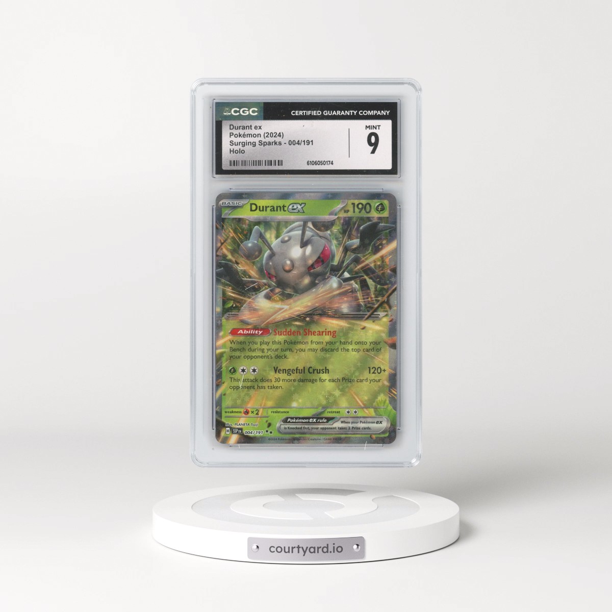 2024 Surging Sparks - SSP EN #004/191 Durant ex - Holo (CGC 9 MINT)