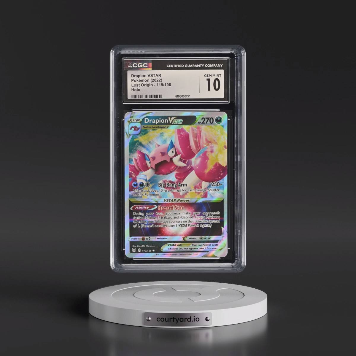 2022 Lost Origin #119/196 Drapion VSTAR - Holo (CGC 10 GEM MINT)