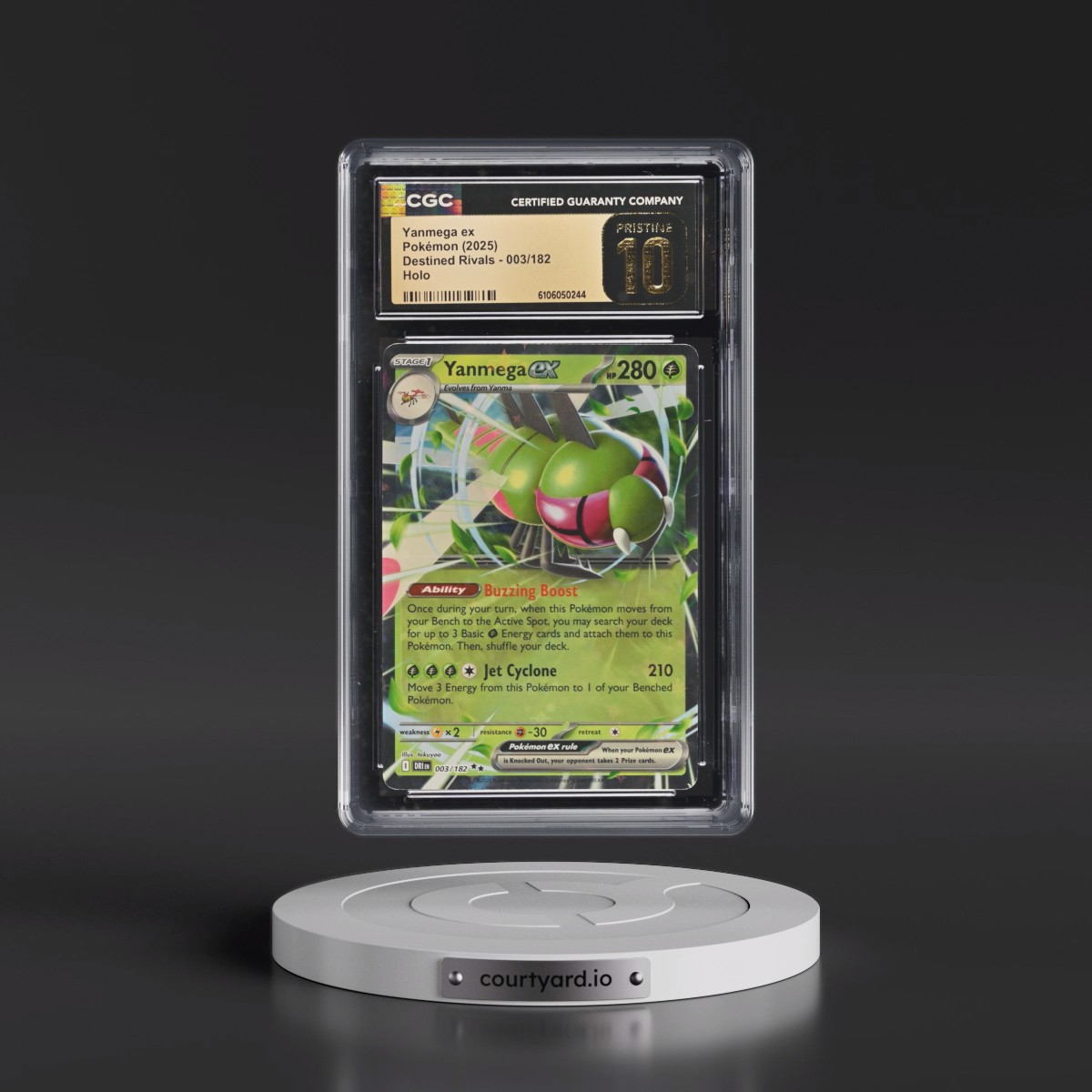 2025 Destined Rivals - DRI EN #003/182 Yanmega ex - Holo (CGC 10 PRISTINE)