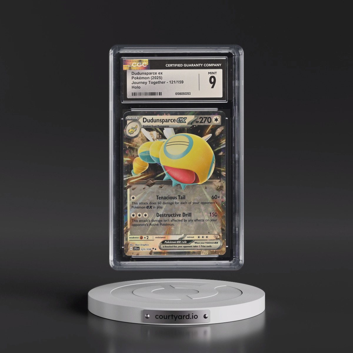 2025 Journey Together - JTG EN #121/159 Dudunsparce ex - Holo (CGC 9 MINT)