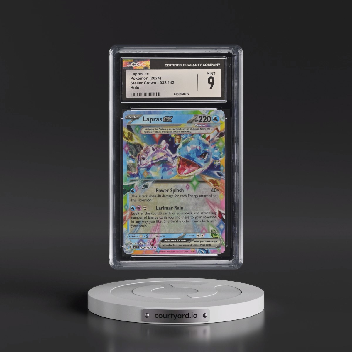 2024 Stellar Crown - SCR EN #032/142 Lapras ex - Holo (CGC 9 MINT)