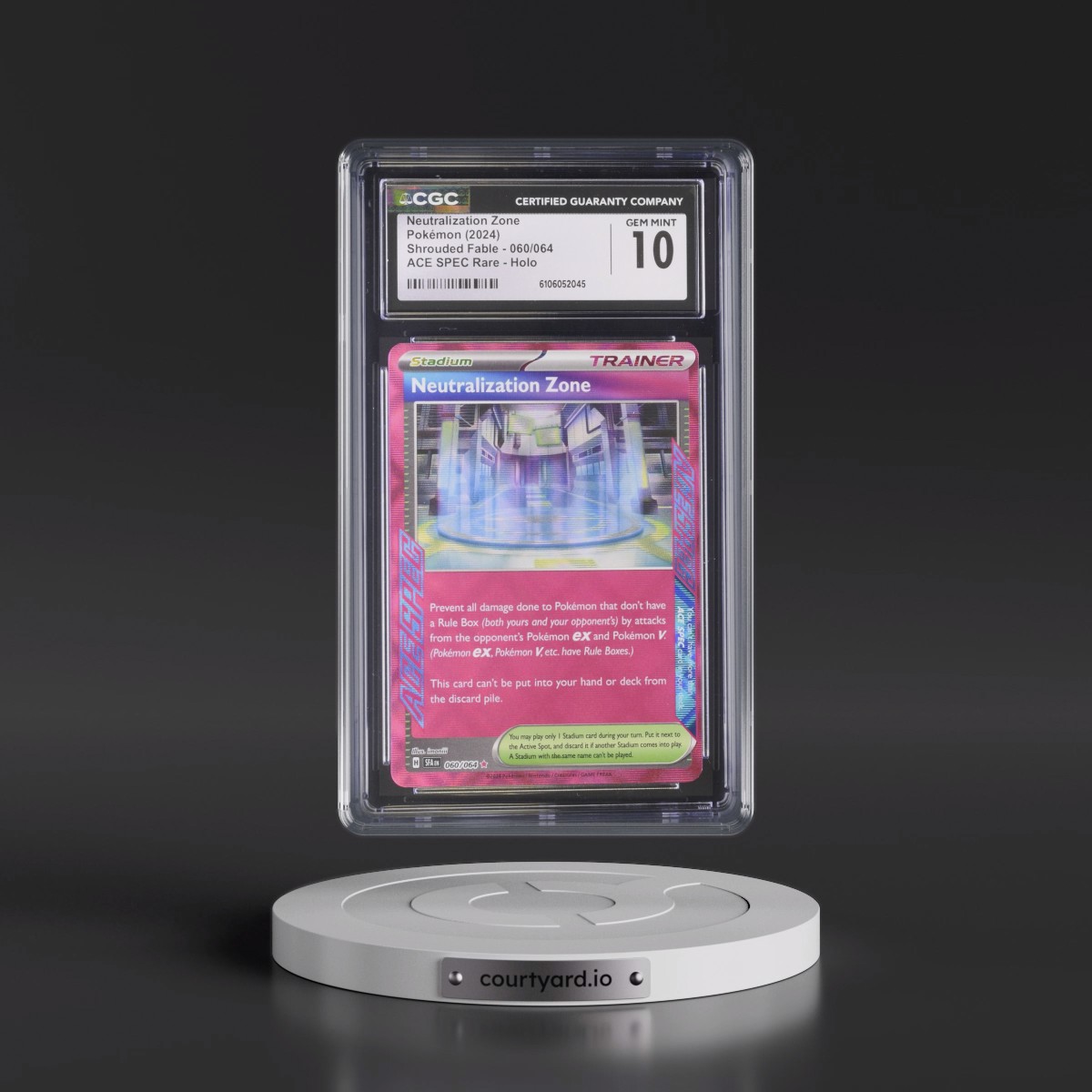 2024 Pokémon Sfa EN-Shrouded Fable #060 Neutralization Zone (CGC 10 GEM MINT)
