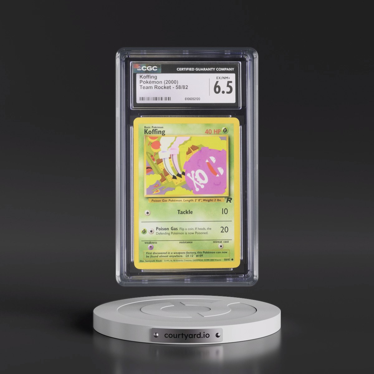 1999 Team Rocket #58/82 Koffing (CGC 6.5 EX-NM+)