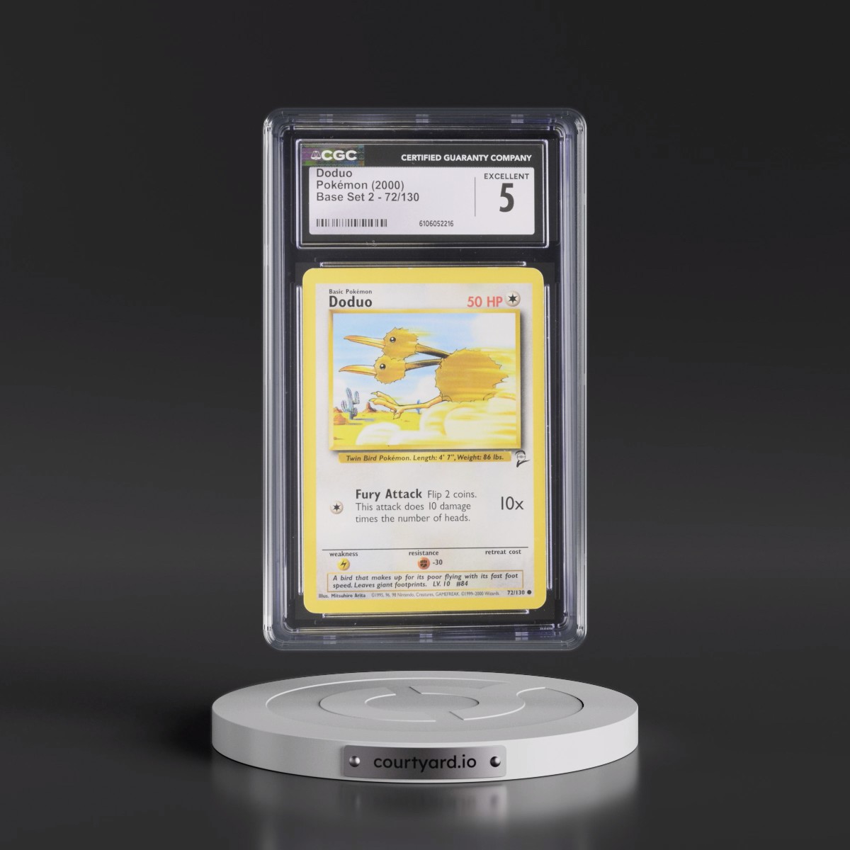 2000 Base Set 2 Doduo #72/130 CGC 5