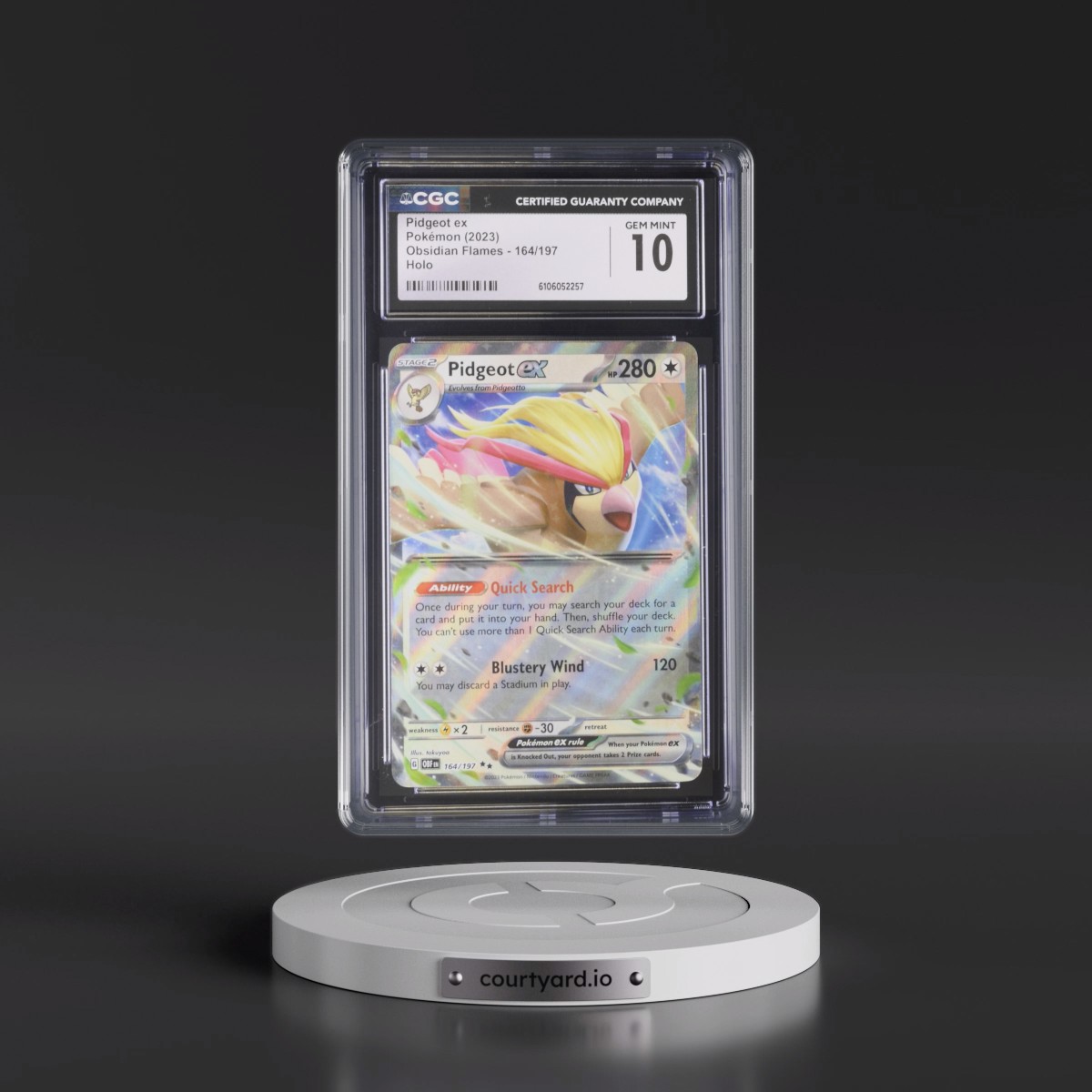 2023 Obsidian Flames - OBF EN #164/197 Pidgeot ex - Holo (CGC 10 GEM MINT)