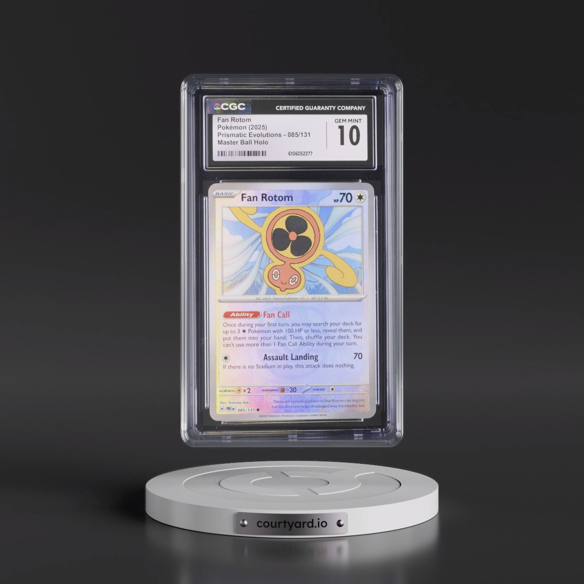 2024 Prismatic Evolutions - PRE EN #085/131 Fan Rotom - Master Ball Holo (CGC 10 GEM MINT)