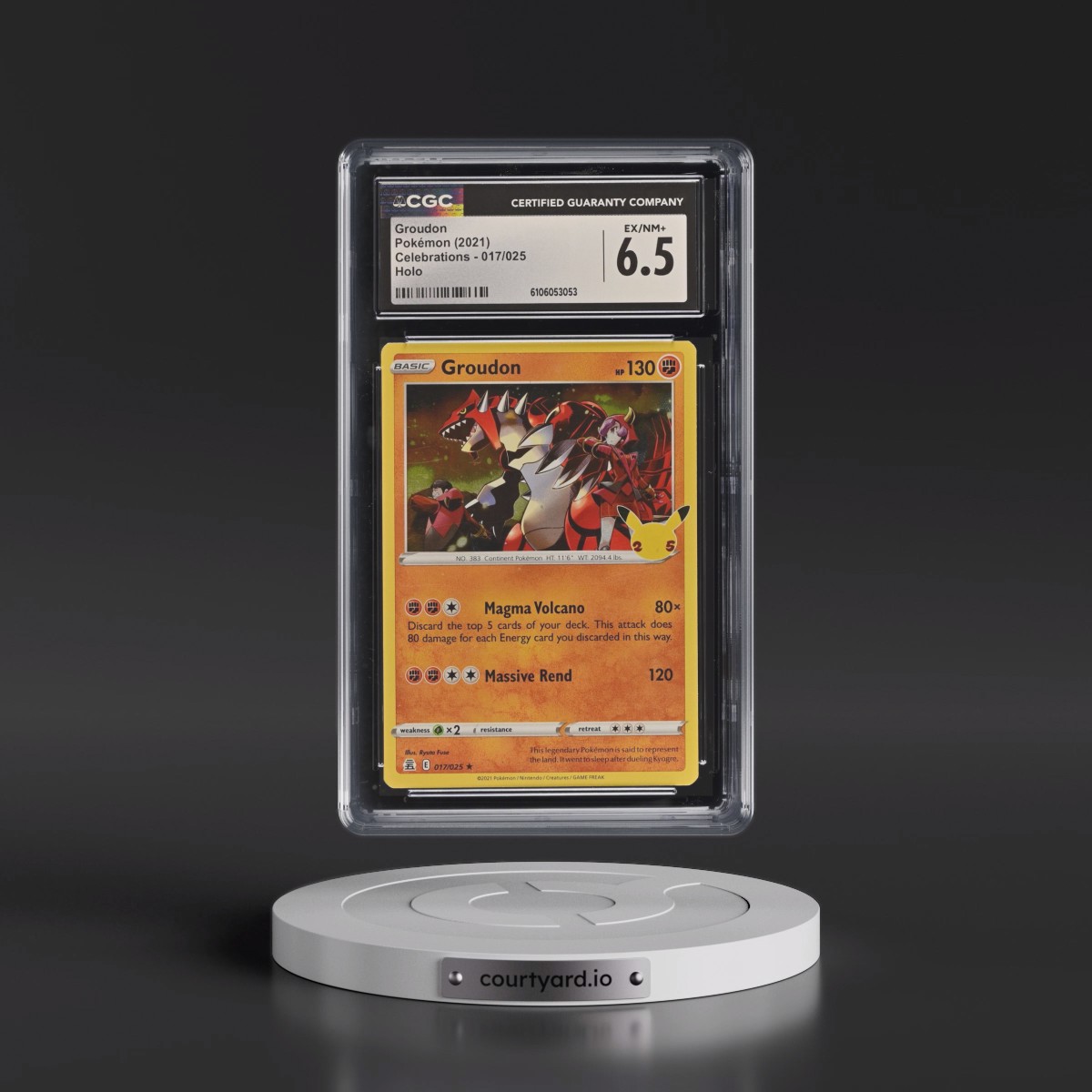 2021 Celebrations #017/025 Groudon - Holo (CGC 6.5 EX-NM+)