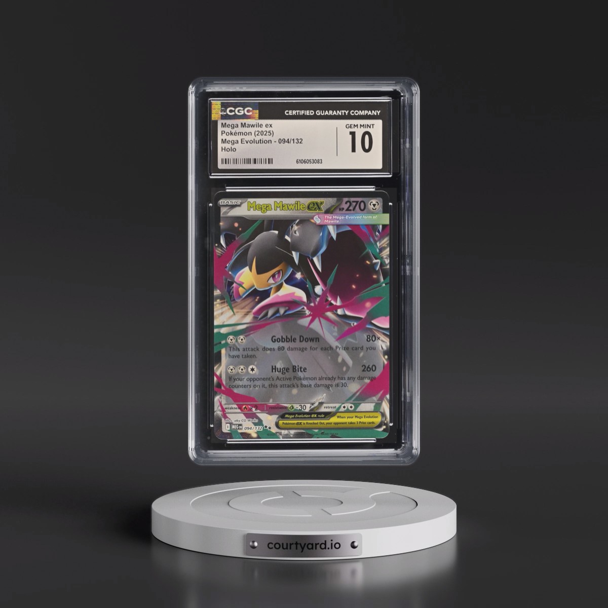 2025 Mega Evolution - MEG EN #094/132 Mega Mawile ex - Holo (CGC 10 GEM MINT)