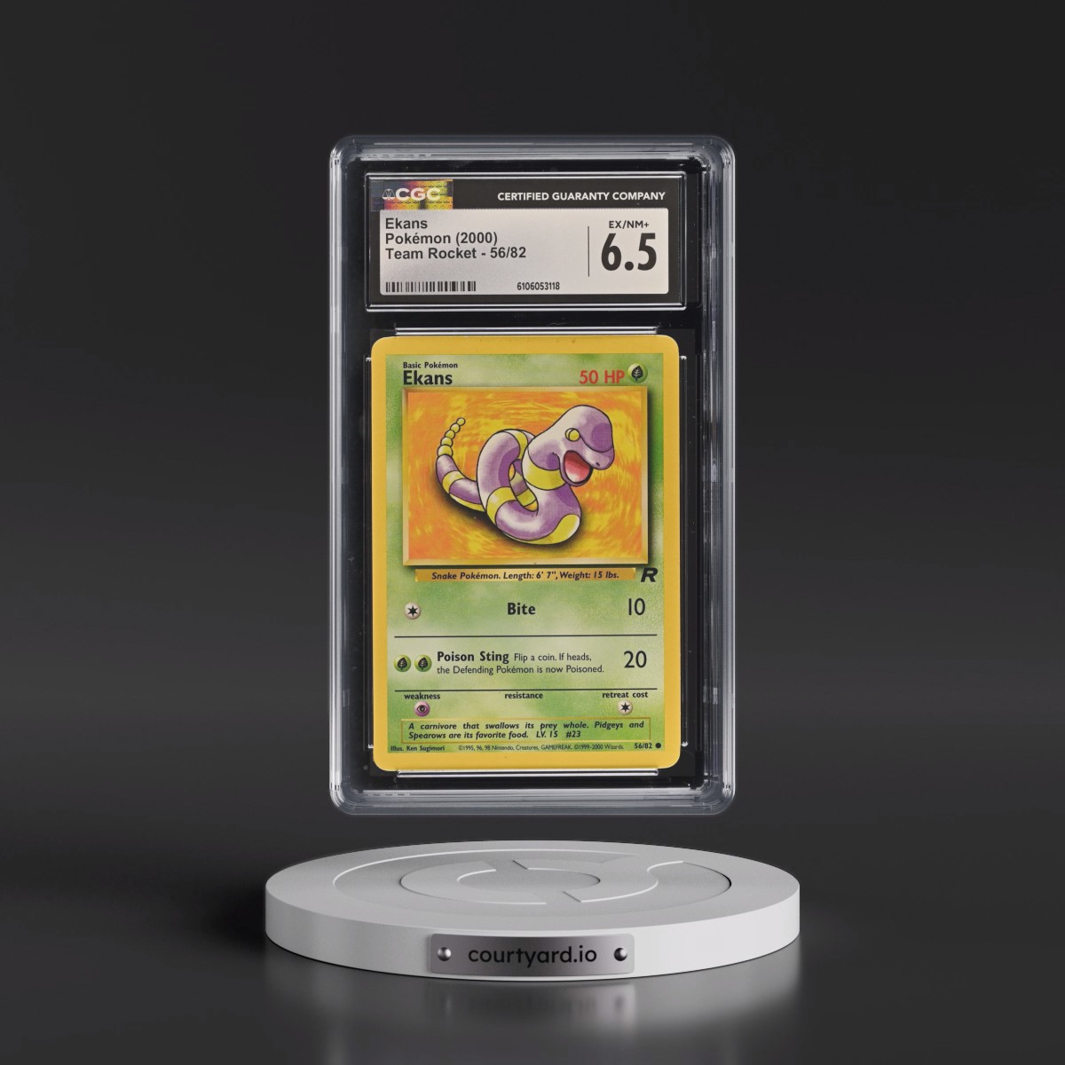 1999 Team Rocket Ekans #56/82 CGC 6.5