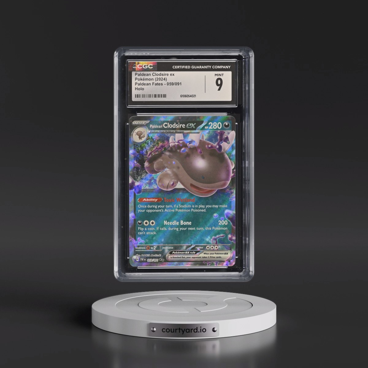 2024 Paldean Fates - PAF EN #059/091 Paldean Clodsire ex - Holo (CGC 9 MINT)