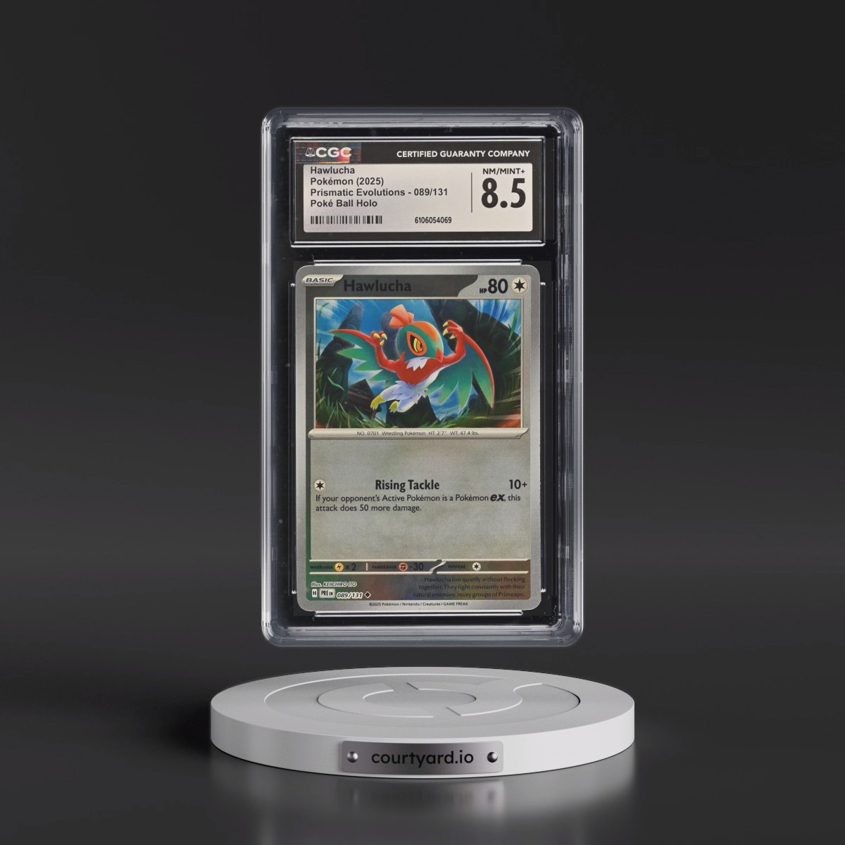 2024 Prismatic Evolutions - PRE EN #089/131 Hawlucha - Poké Ball Holo (CGC 8.5 NM-MT+)
