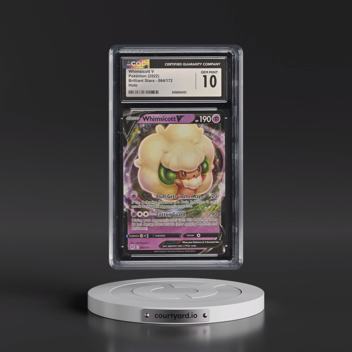 2022 Brilliant Stars #064/172 Whimsicott V - Holo (CGC 10 GEM MINT)