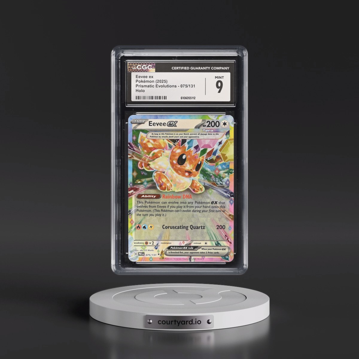 2024 Prismatic Evolutions - PRE EN #075/131 Eevee ex - Holo (CGC 9 MINT)