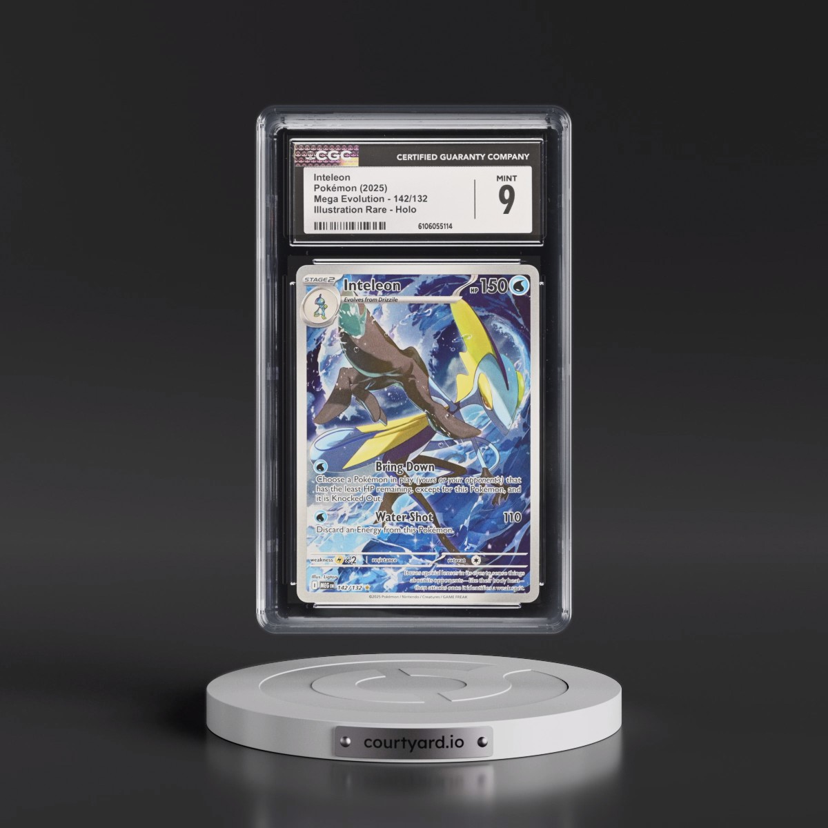 2025 Mega Evolution - MEG EN #142/132 Inteleon - Illustration Rare Holo (CGC 9 MINT)