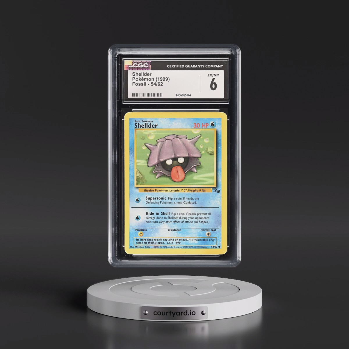 1999 Fossil #54/62 Shellder (CGC 6 EX-NM)