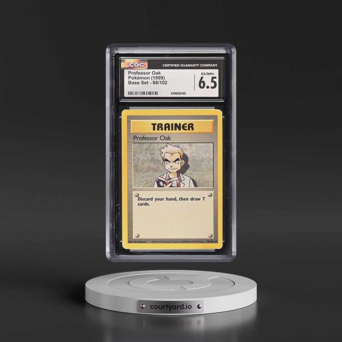 1999 Base Set #88/102 Professor Oak (CGC 6.5 EX-NM+)