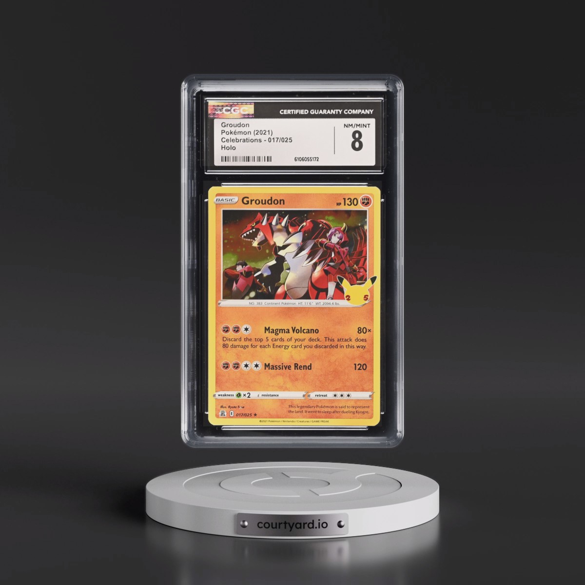 2021 Celebrations #017/025 Groudon - Holo (CGC 8 NM-MT)