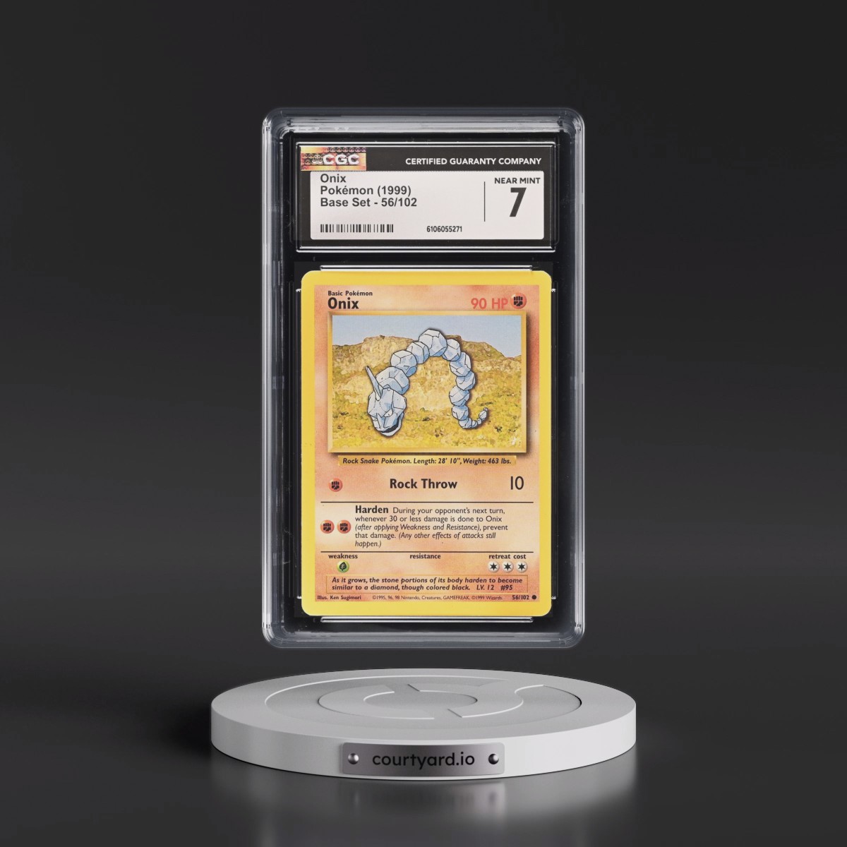 1999 Base Set #56/102 Onix (CGC 7 NM)
