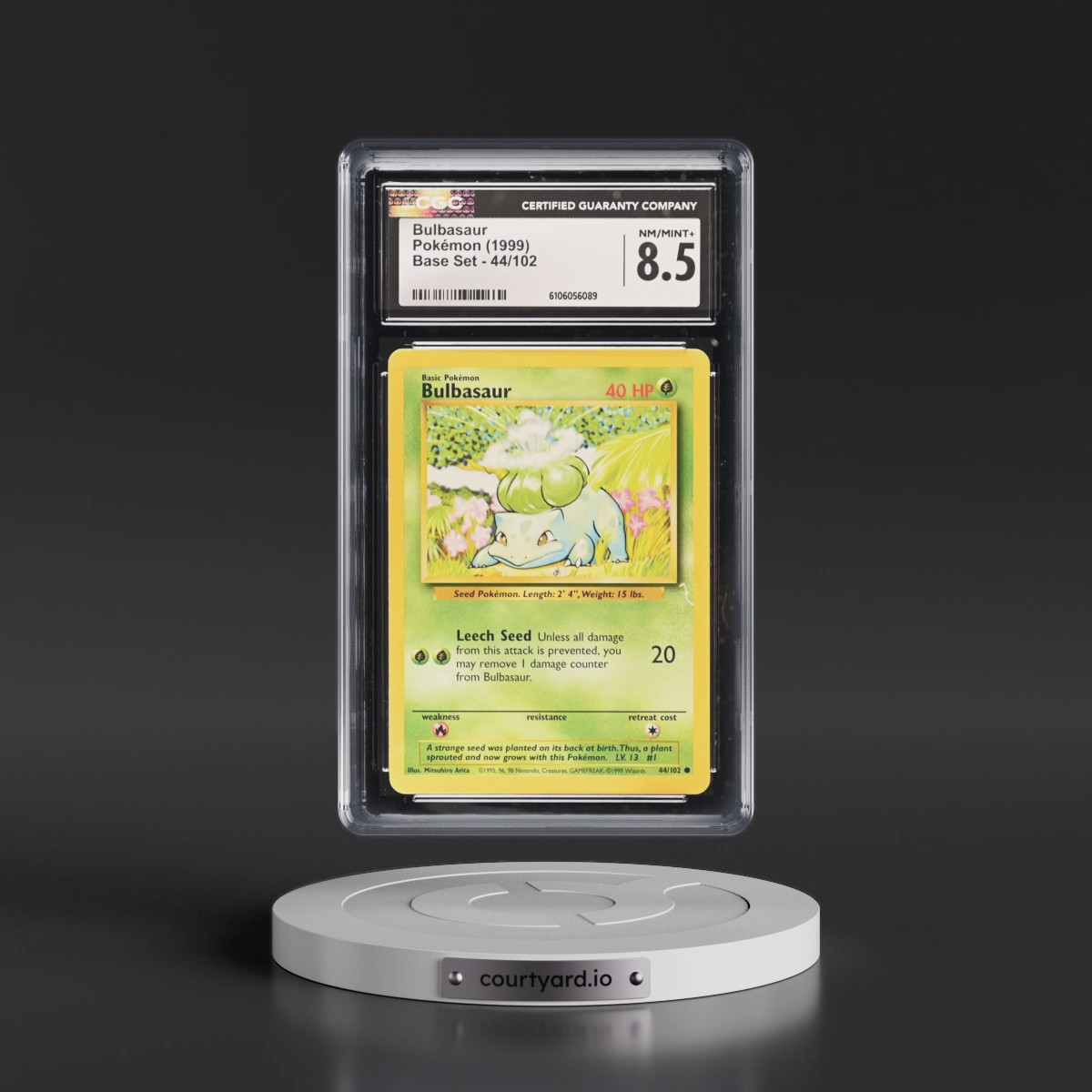 1999 Base Set #44/102 Bulbasaur (CGC 8.5 NM-MT+)