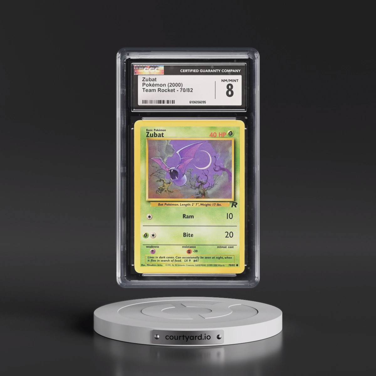 1999 Team Rocket #70/82 Zubat (CGC 8 NM-MT)