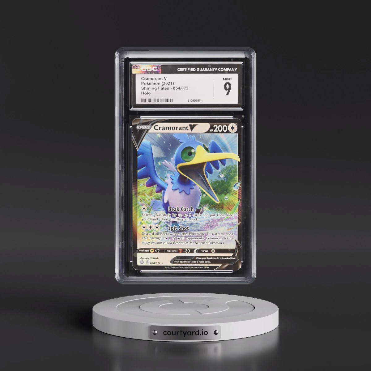 2021 Shining Fates #054/072 Cramorant V - Holo (CGC 9 MINT)