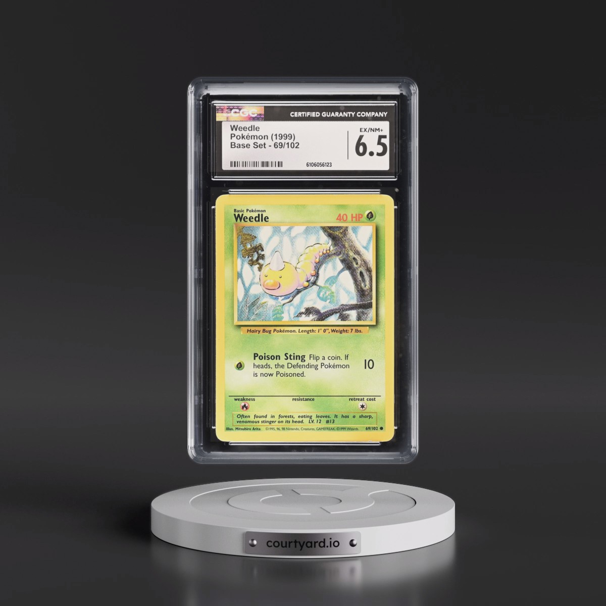 1999 Base Set #69/102 Weedle (CGC 6.5 EX-NM+)