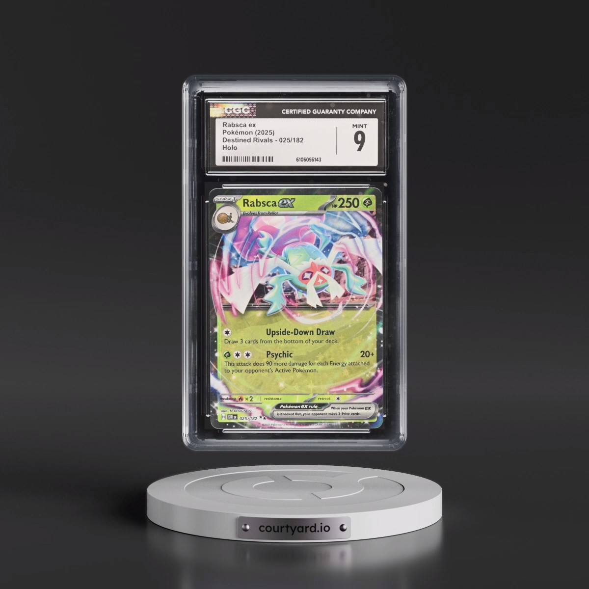 2025 Destined Rivals - DRI EN #025/182 Rabsca ex - Holo (CGC 9 MINT)