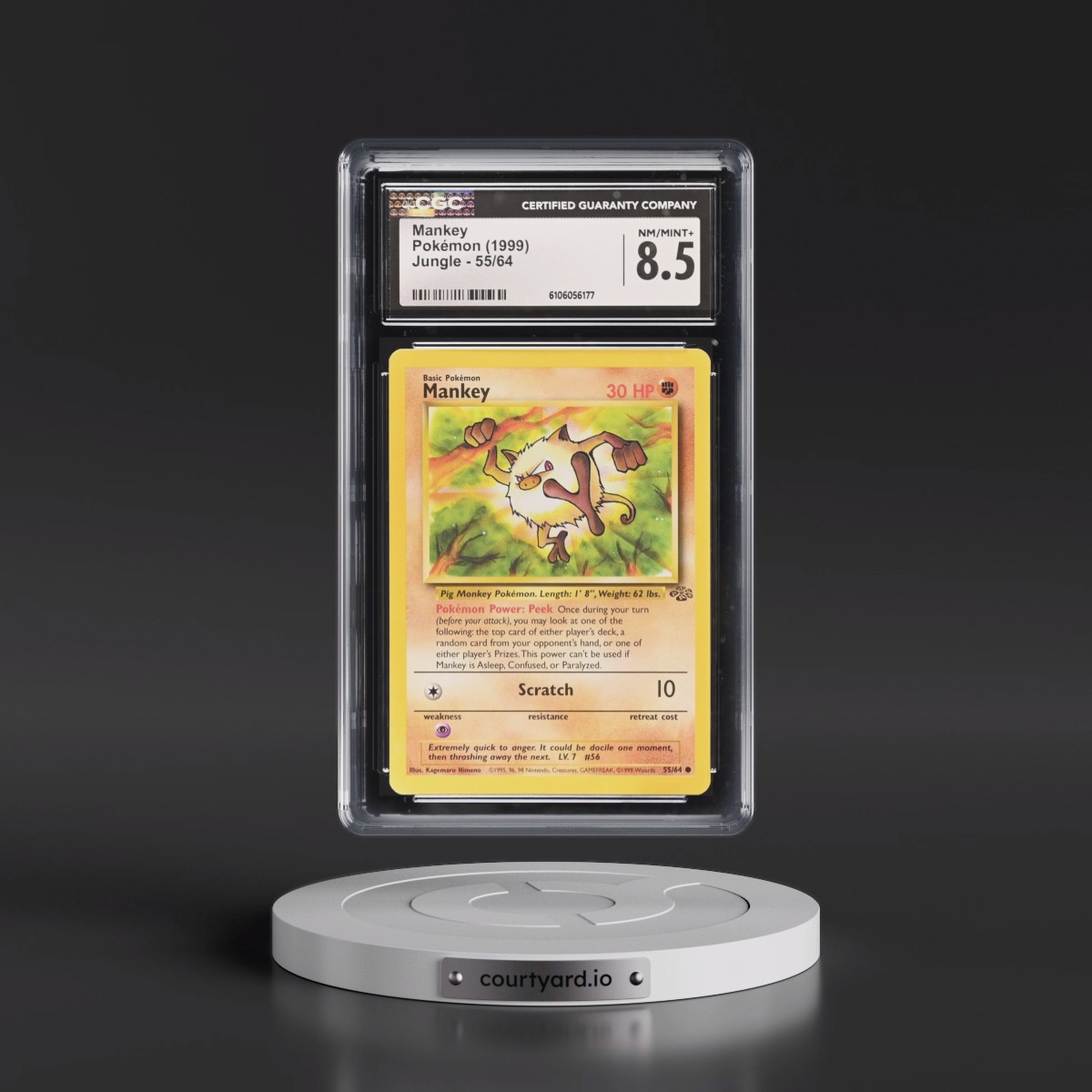 1999 Jungle #55/64 Mankey (CGC 8.5 NM-MT+)