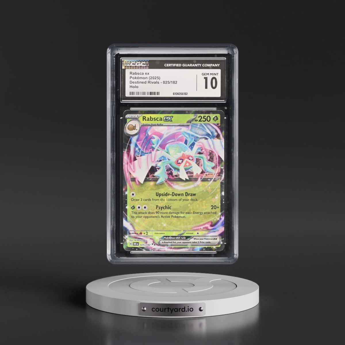 2025 Destined Rivals - DRI EN #025/182 Rabsca ex - Holo (CGC 10 GEM MINT)