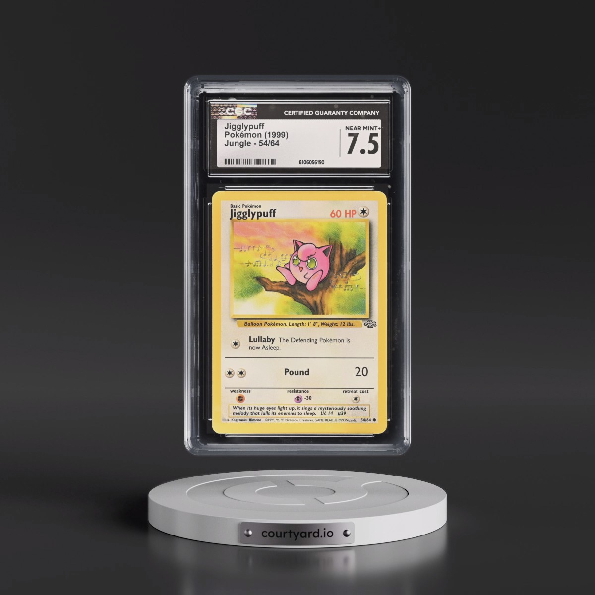 1999 Jungle #54/64 Jigglypuff (CGC 7.5 NM+)