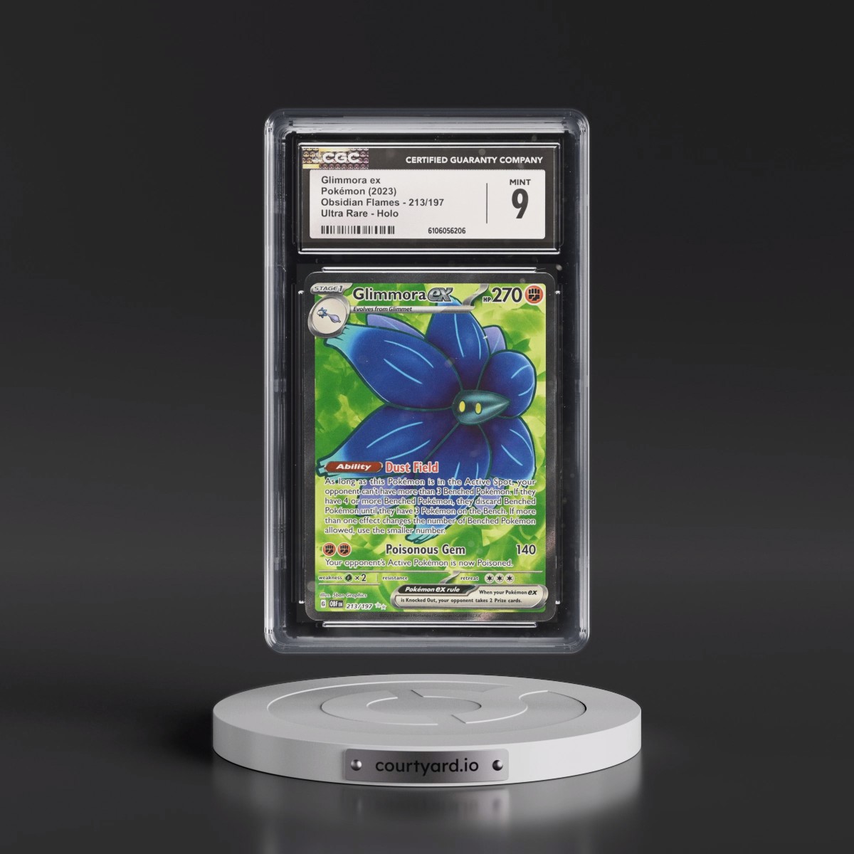 2023 Obsidian Flames - OBF EN #213/197 Glimmora ex - Ultra Rare Holo (CGC 9 MINT)