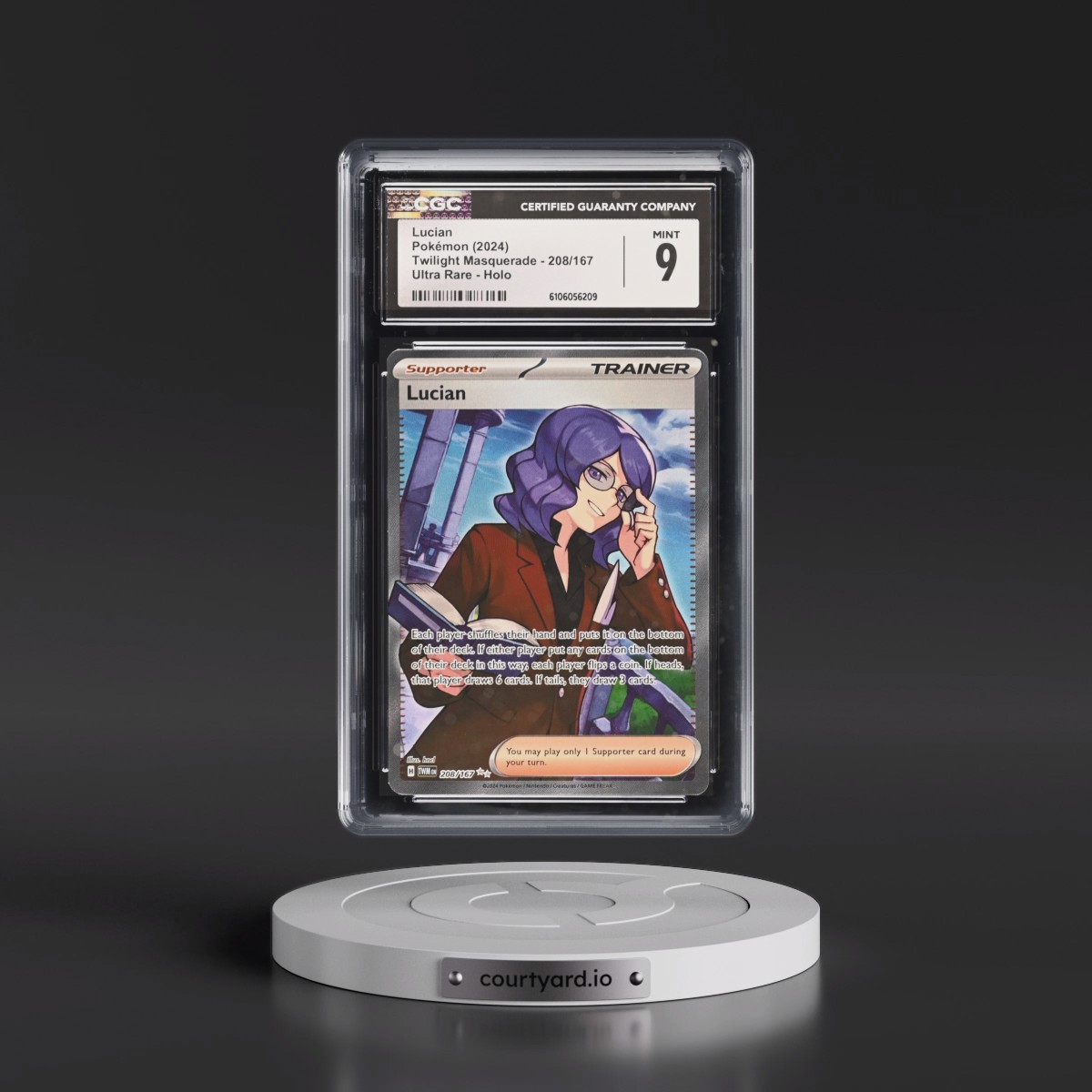 2024 Pokémon Twm EN-Twilight Masquerade #208 Lucian - Ultra Rare (CGC 9 MINT)