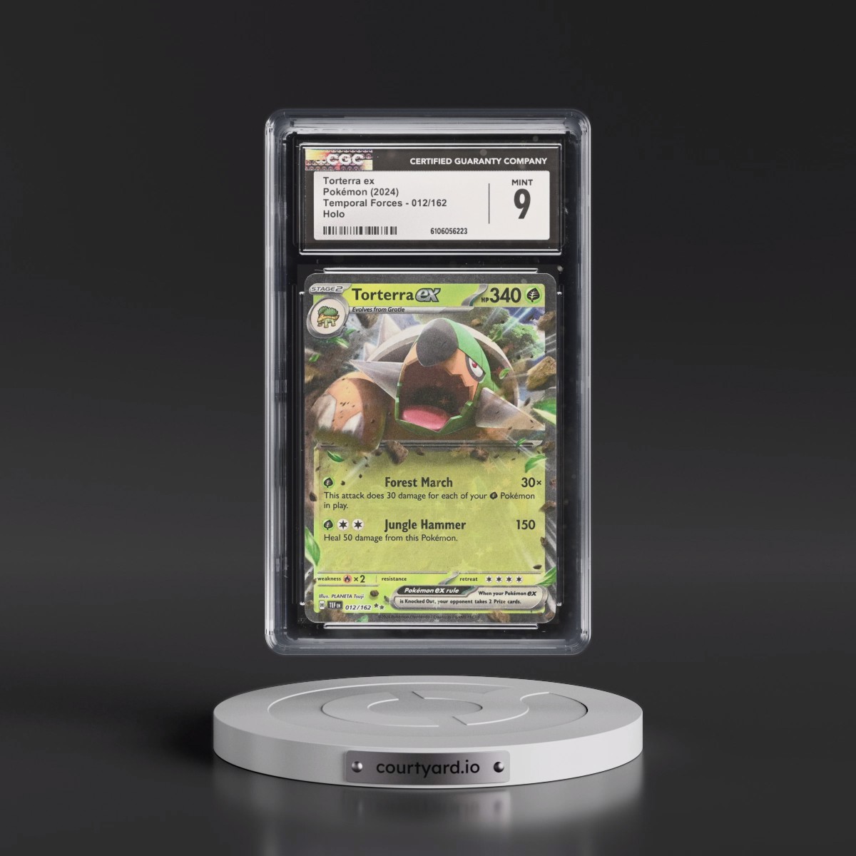 2024 Pokémon Tef EN-Temporal Forces #012 Torterra EX - Holo (CGC 9 MINT)